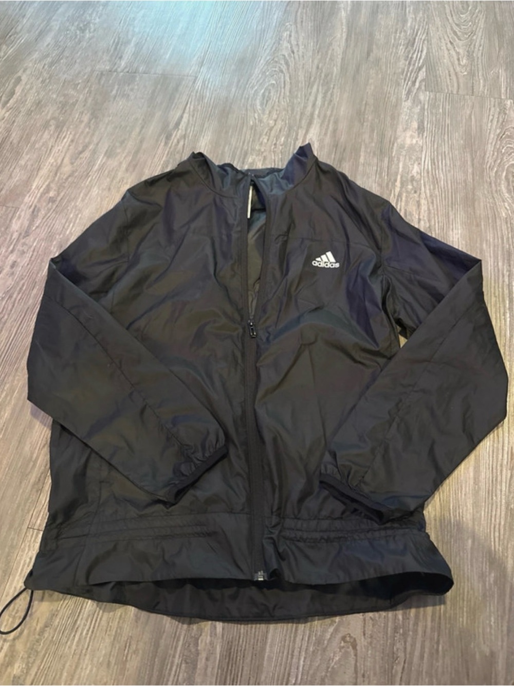 adidas Black Men's Lightweight Windbreaker with Logo
